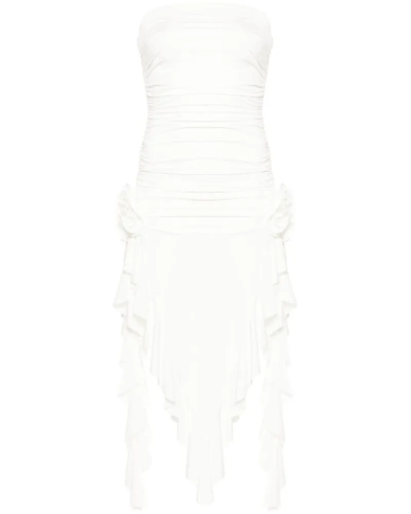 NISSA Trägerloses Midikleid mit Blumenapplikation - Nude Nude