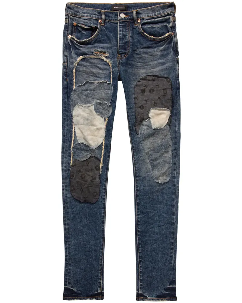 PURPLE BRAND Tief sitzende Skinny-Jeans - Blau Blau