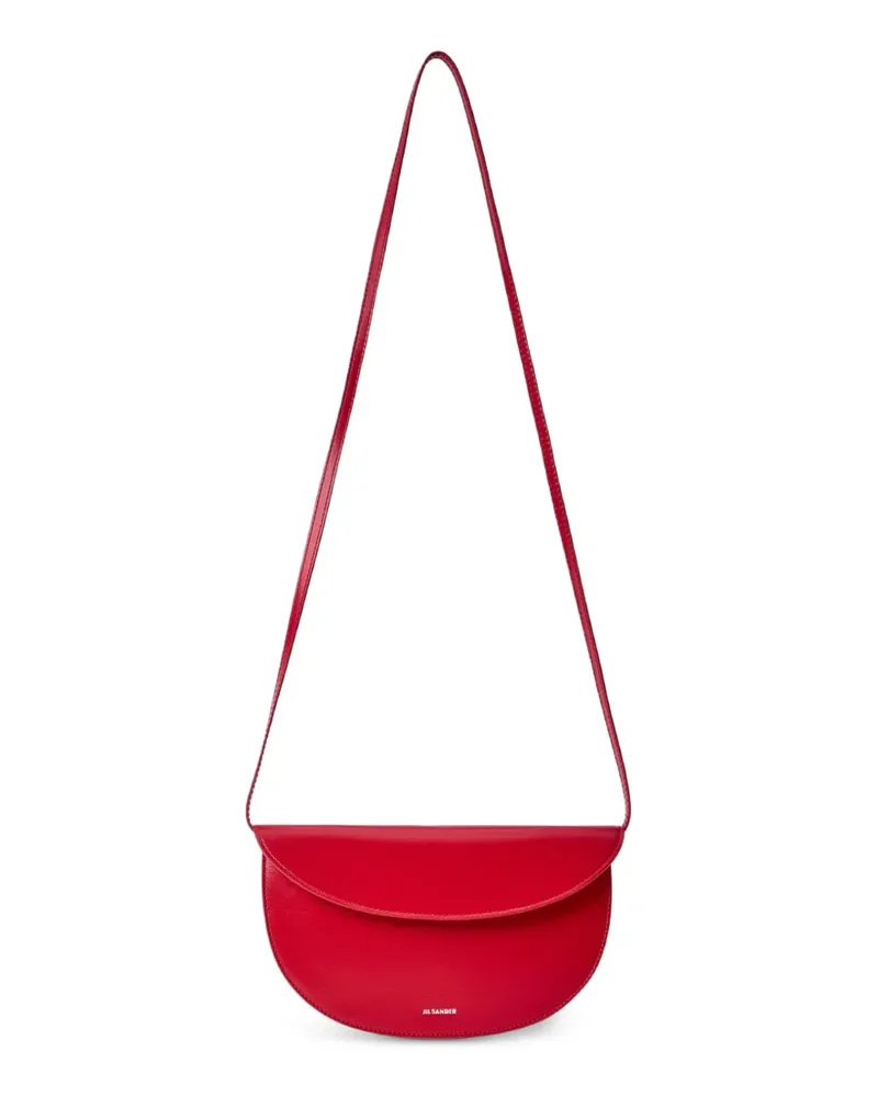 Jil Sander medium Coin curved-flap leather shoulder bag - Rot Rot