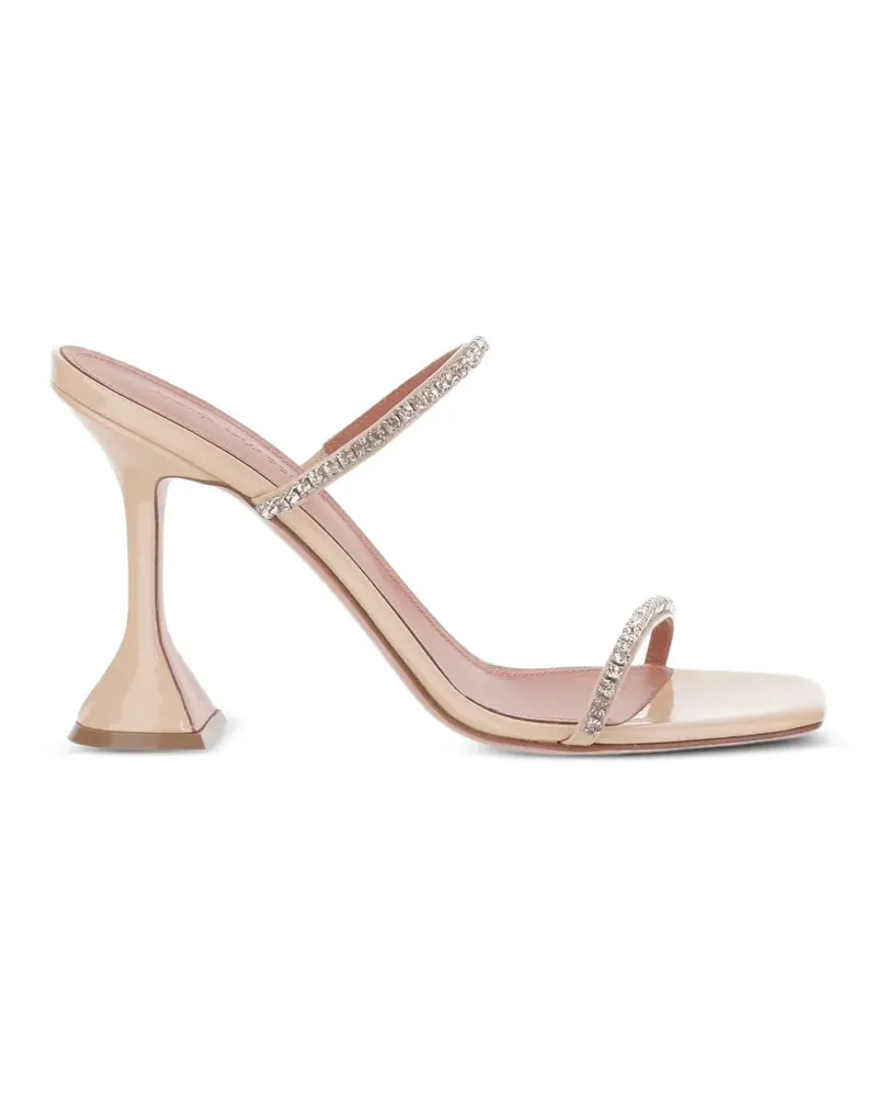 Amina Muaddi Gilda Sandalen mit Kristallen - Nude Nude