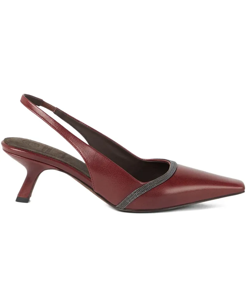 Brunello Cucinelli City Slingback-Pumps 55mm - Rot Rot