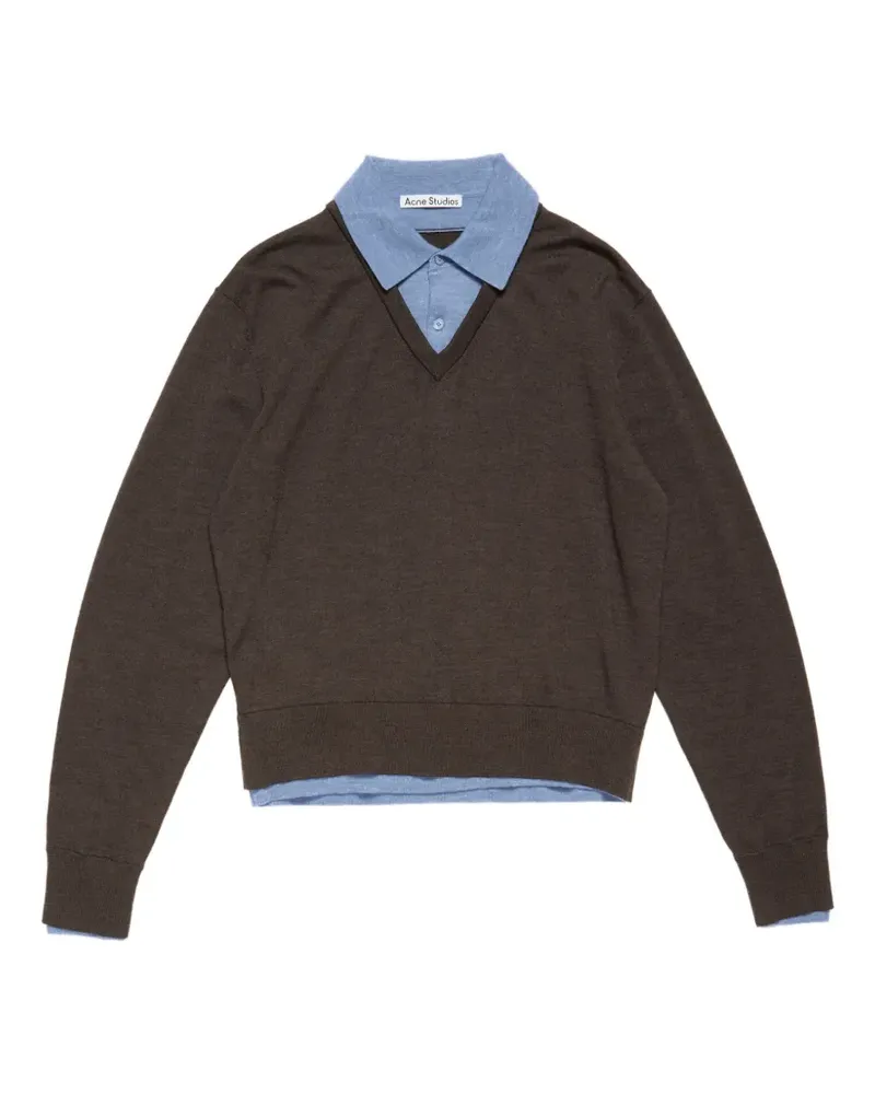 Acne Studios Pullover mit V-Ausschnitt - Braun Braun