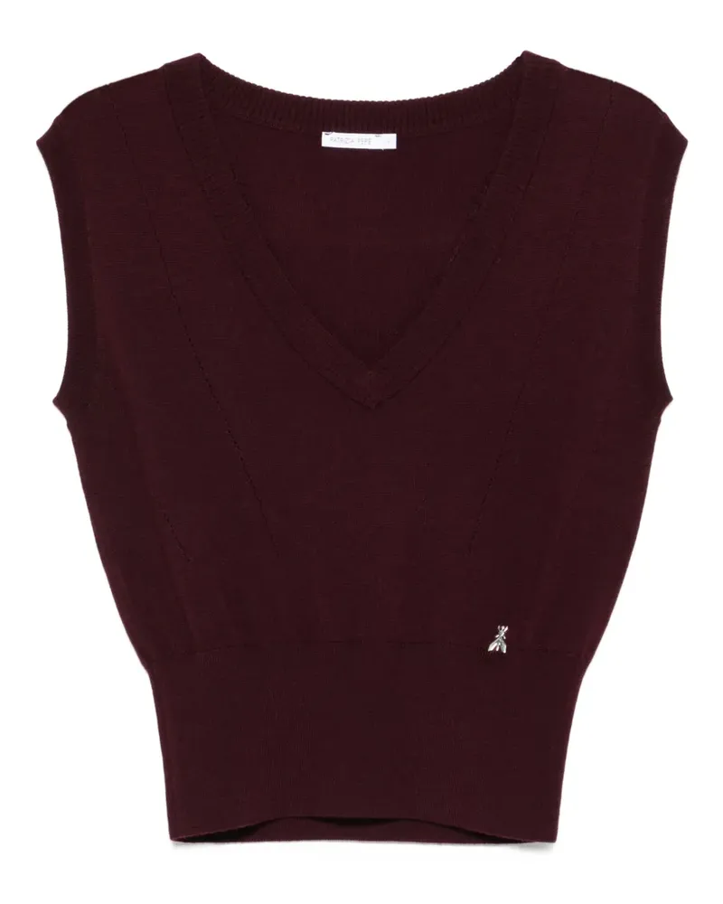 Patrizia Pepe v-neck wool vest - Violett Violett