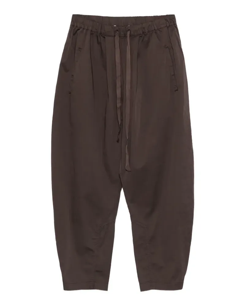 KristenseN Du Nord Cropped-Hose mit Kordelzug - Braun Braun