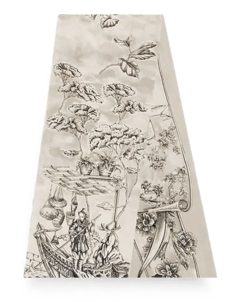 Ferragamo Voyage-print silk scarf - Nude Nude