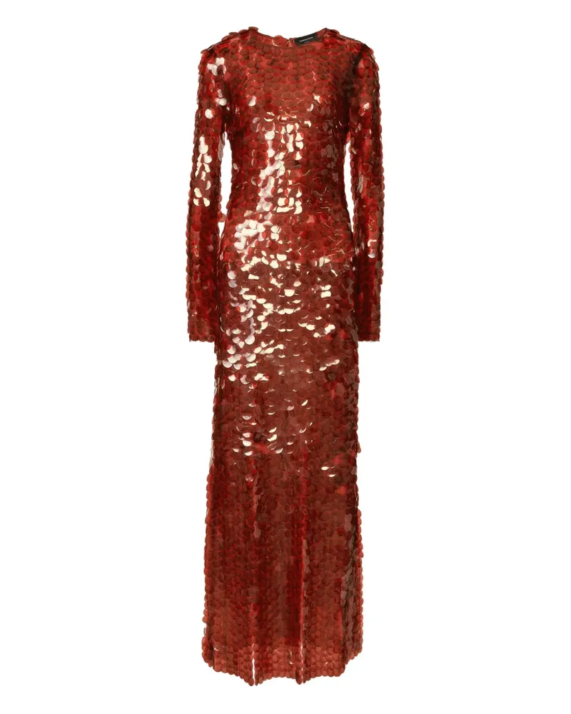 Fabiana Filippi Maxikleid mit Pailletten - Rot Rot