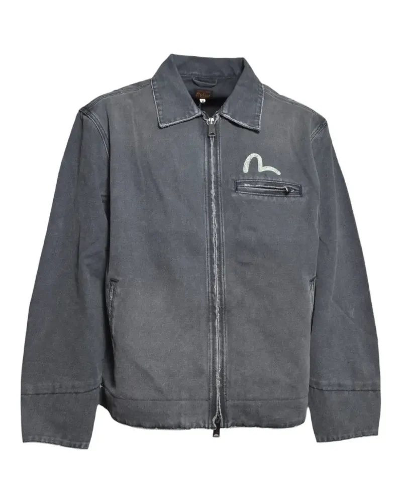 Evisu Hemdjacke mit Möwen-Print - Blau Blau