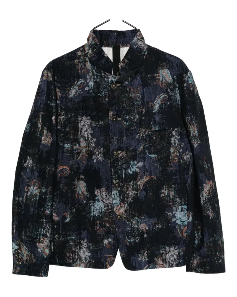 forme d'expression graphic-print jacket - Blau Blau
