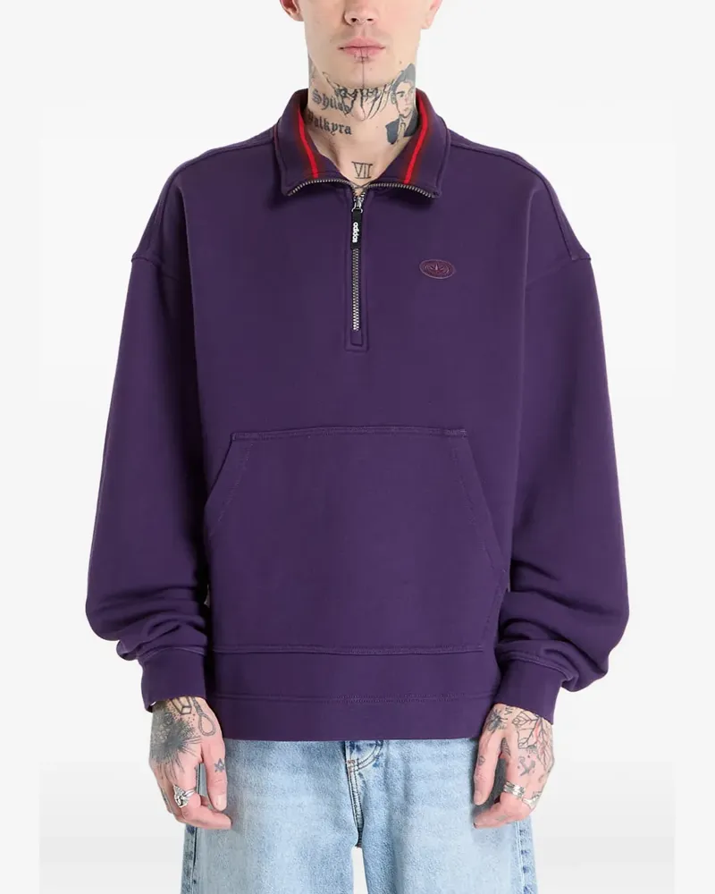 adidas Sweatshirt mit Reißverschluss - Violett Violett