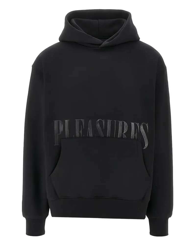 PLEASURES logo-detail hoodie - Schwarz Schwarz