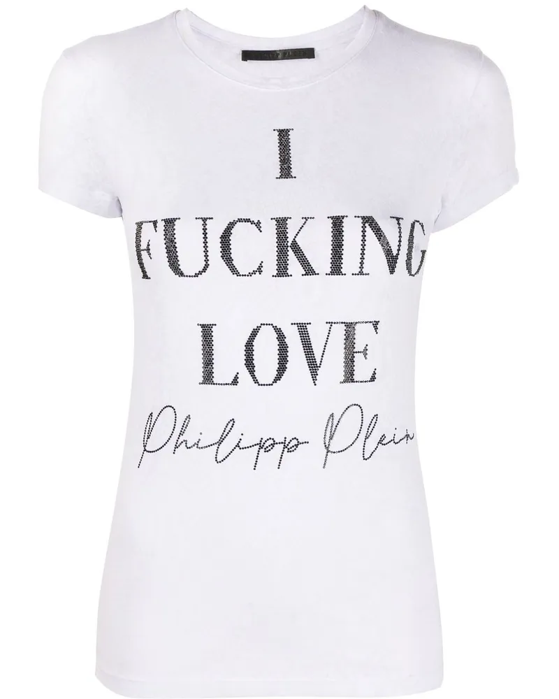 Philipp Plein T-Shirt mit Slogan-Print - Weiß Weiß