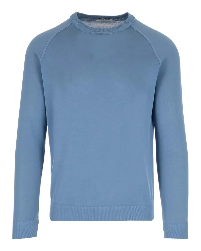 Al Duca D’Aosta 1902 raglan-sleeve slim-fit cotton sweater - Blau Blau