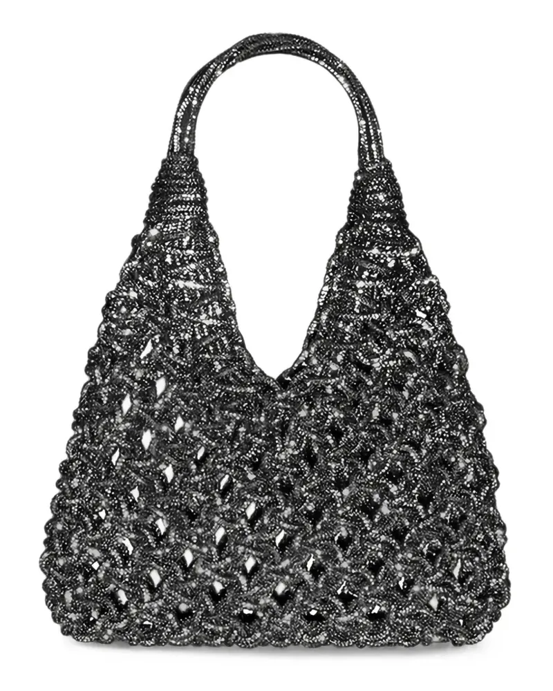 HIBOURAMA Vannifique Clutch mit Kristallen - Schwarz Schwarz