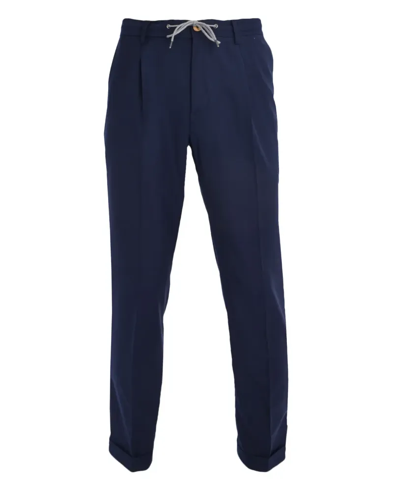 Luciano Barbera Bundfaltenhose mit Kordelzug - Blau Blau