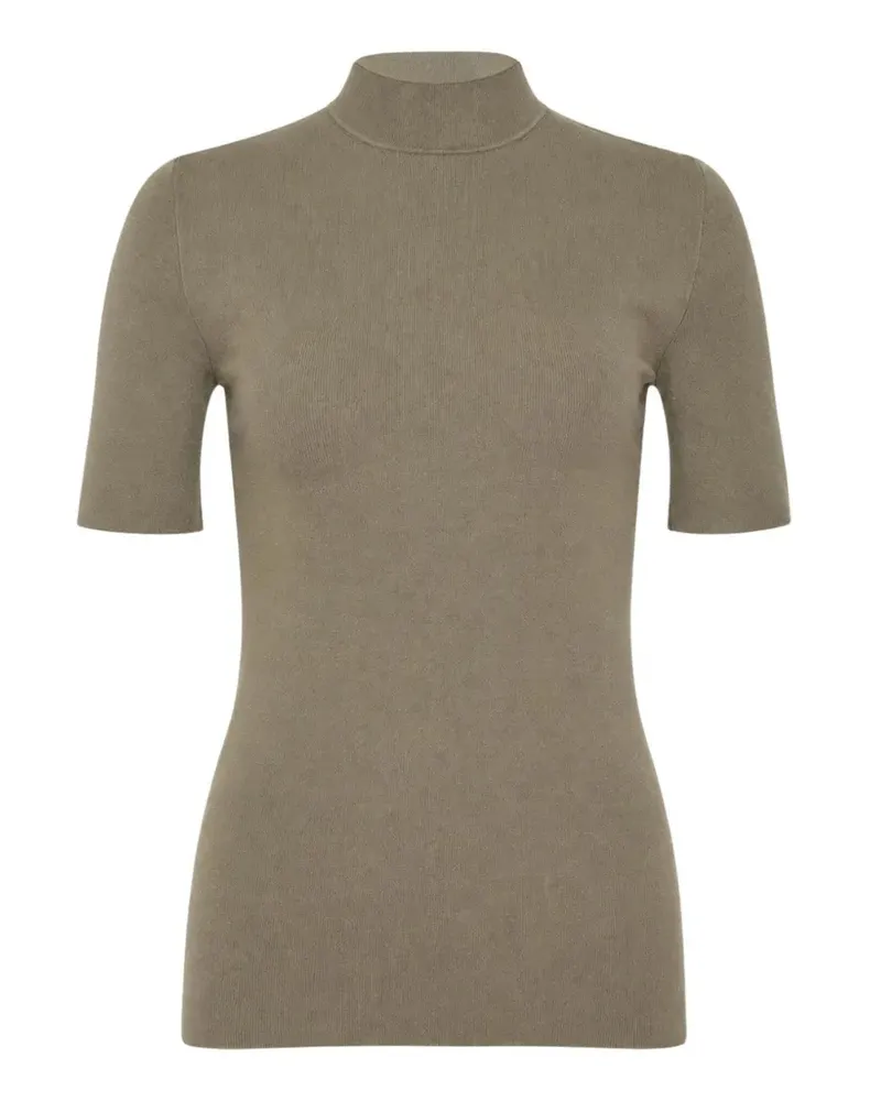 Jil Sander T-Shirt mit Stehkragen - Grün Grün