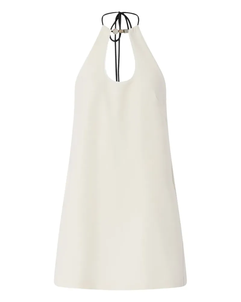 Pinko Inkognito Minikleid mit Neckholder - Weiß Weiß