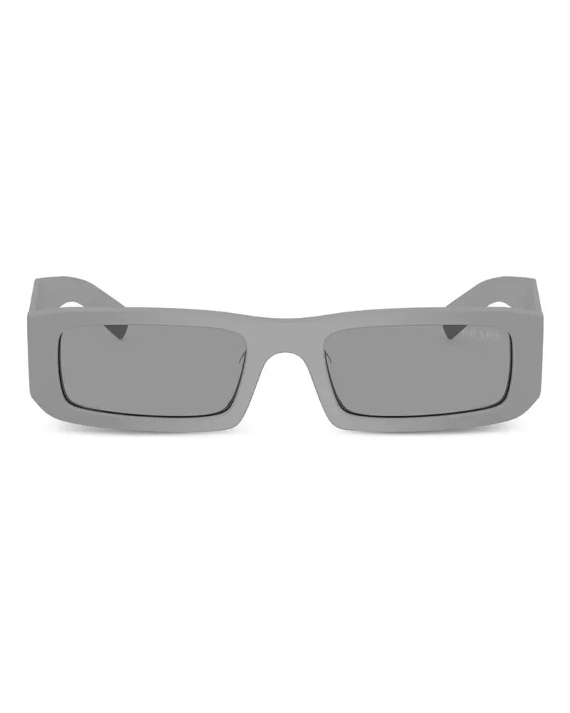 Prada triangle-logo rectangle sunglasses - Grau Grau