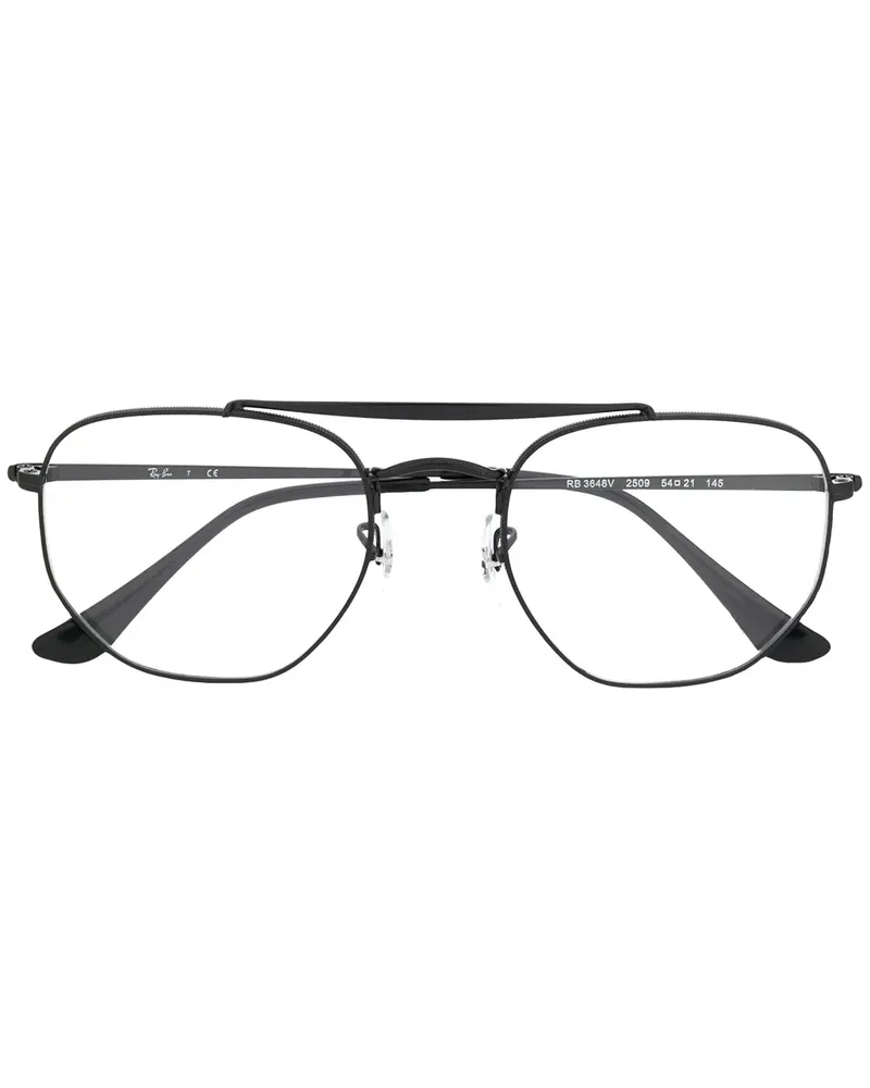 Ray Ban Brille mit Doppelsteg - Schwarz Schwarz