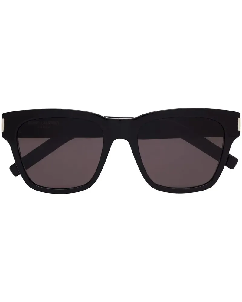 Saint Laurent Sonnenbrille mit eckigem Gestell - Schwarz Schwarz
