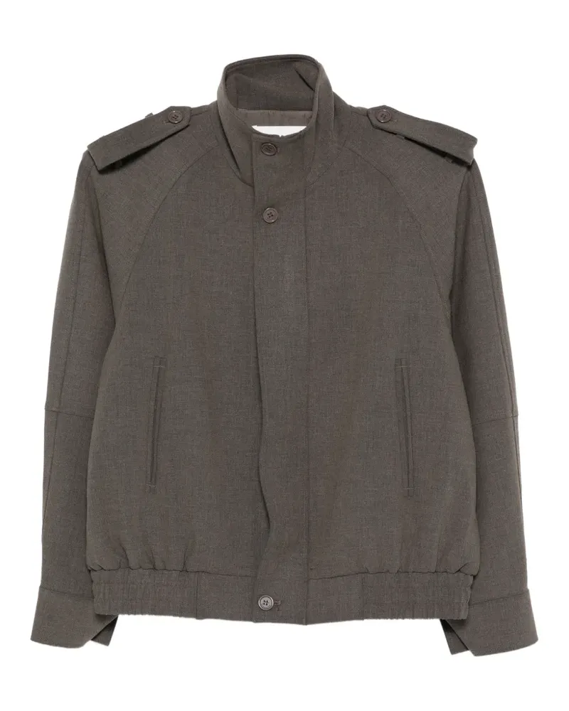 FRANKIE Shop Geknöpfte Kelly Oversized-Jacke - Grau Grau