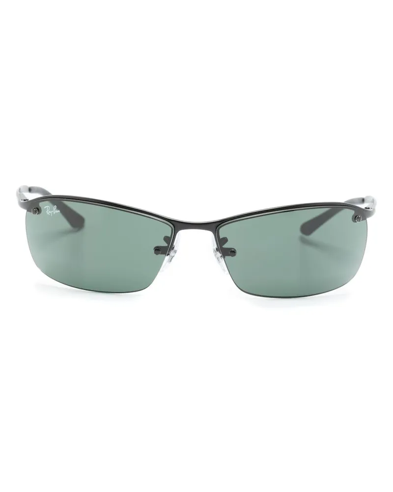 Ray Ban Sonnenbrille mit Shield-Gestell - Schwarz Schwarz