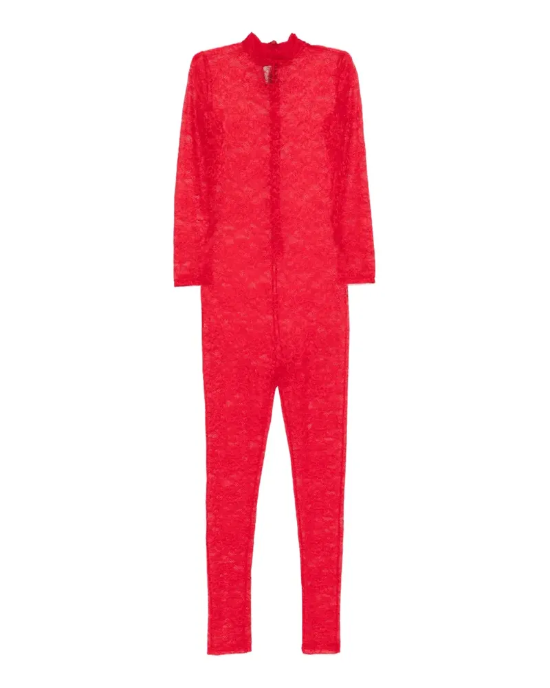 ALCHEMY lace long-sleeved jumpsuit - Rot Rot