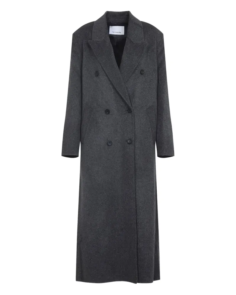 FRANKIE Shop Doppelreihiger Mantel - Grau Grau