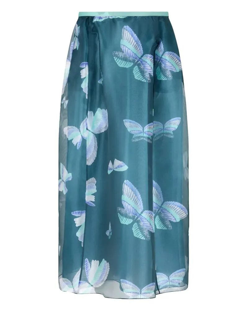 Emporio Armani Rock mit Schmetterling-Print - Blau Blau