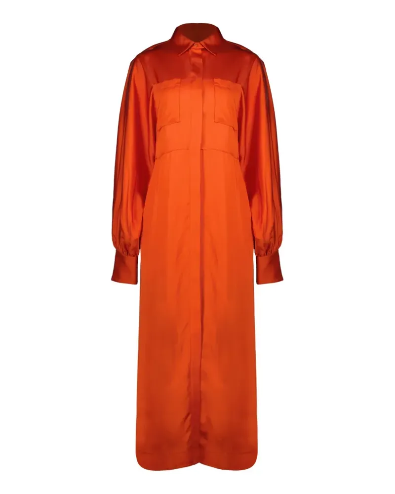 IRO satin-finish shirt dress - Orange Orange