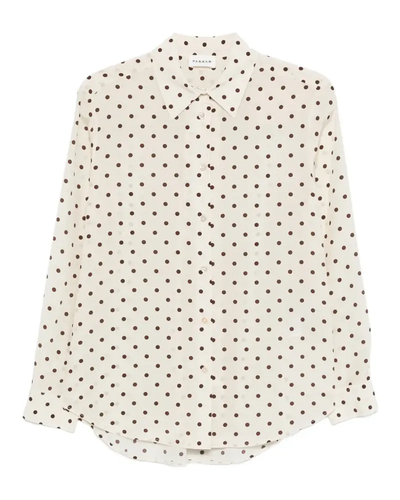 P.A.R.O.S.H. P.A.R.O H. Hemd mit Polka Dots - Nude Nude