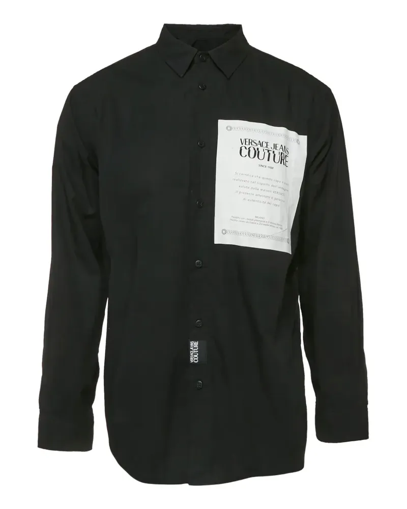 Versace Jeans Hemd mit Print - Schwarz Schwarz