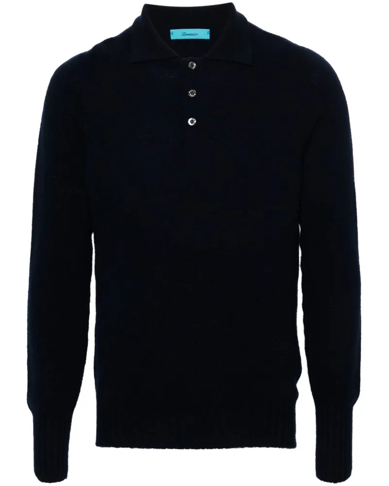 Drumohr  Poloshirt aus Schurwolle - Blau Blau