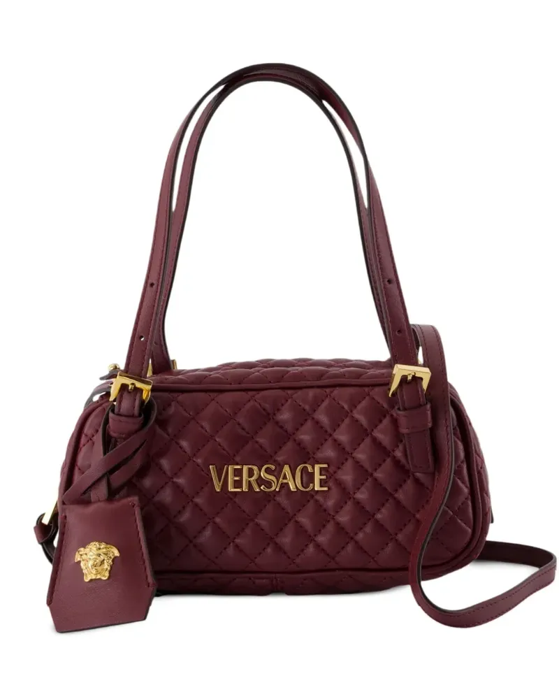 Versace Kleine Schultertasche mit Steppmuster - Rot Rot