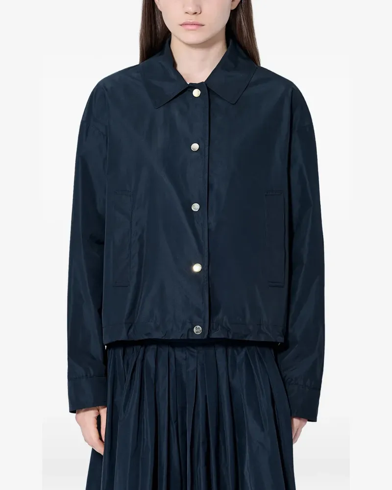 Max Mara Jacke mit spitzem Kragen - Schwarz Schwarz