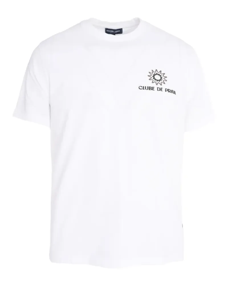 Frescobol Carioca Rosa embroidered T-shirt - Weiß Weiß