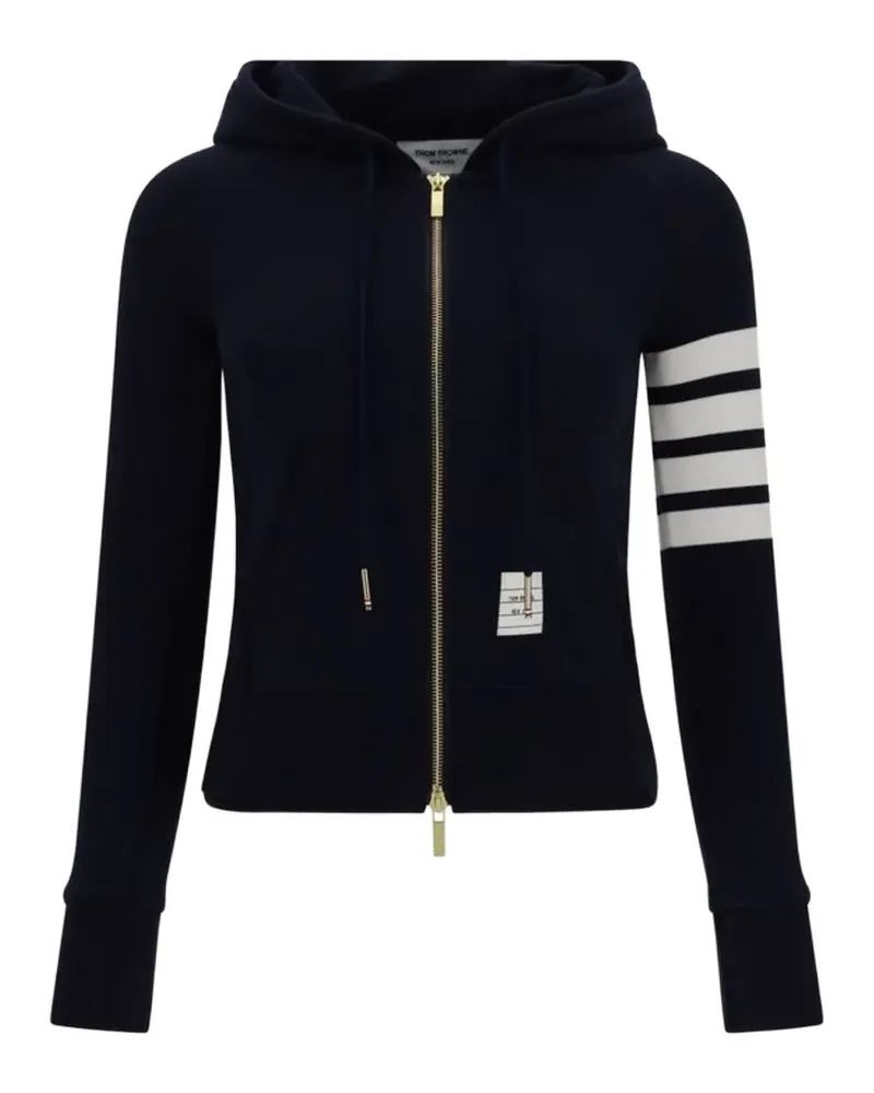 Thom Browne 4-Bar zip-fastening hoodie - Blau Blau