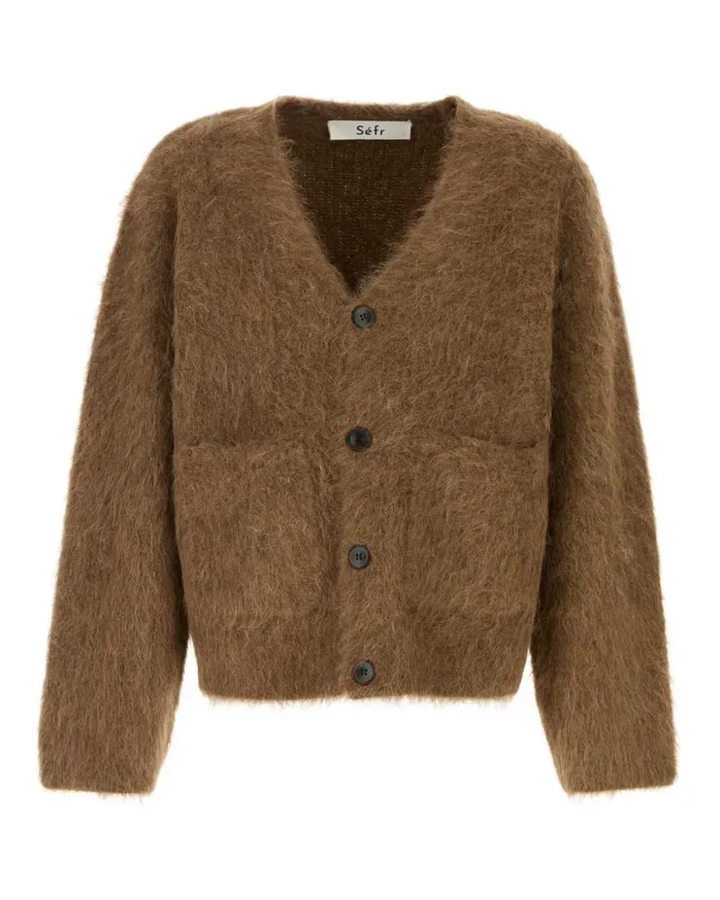 Séfr Lee brushed-knit cardigan - Braun Braun