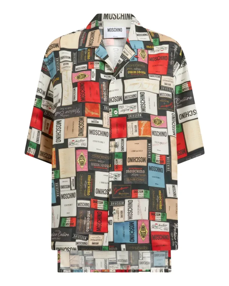 Moschino Seidenhemd mit Print - Weiß Weiß