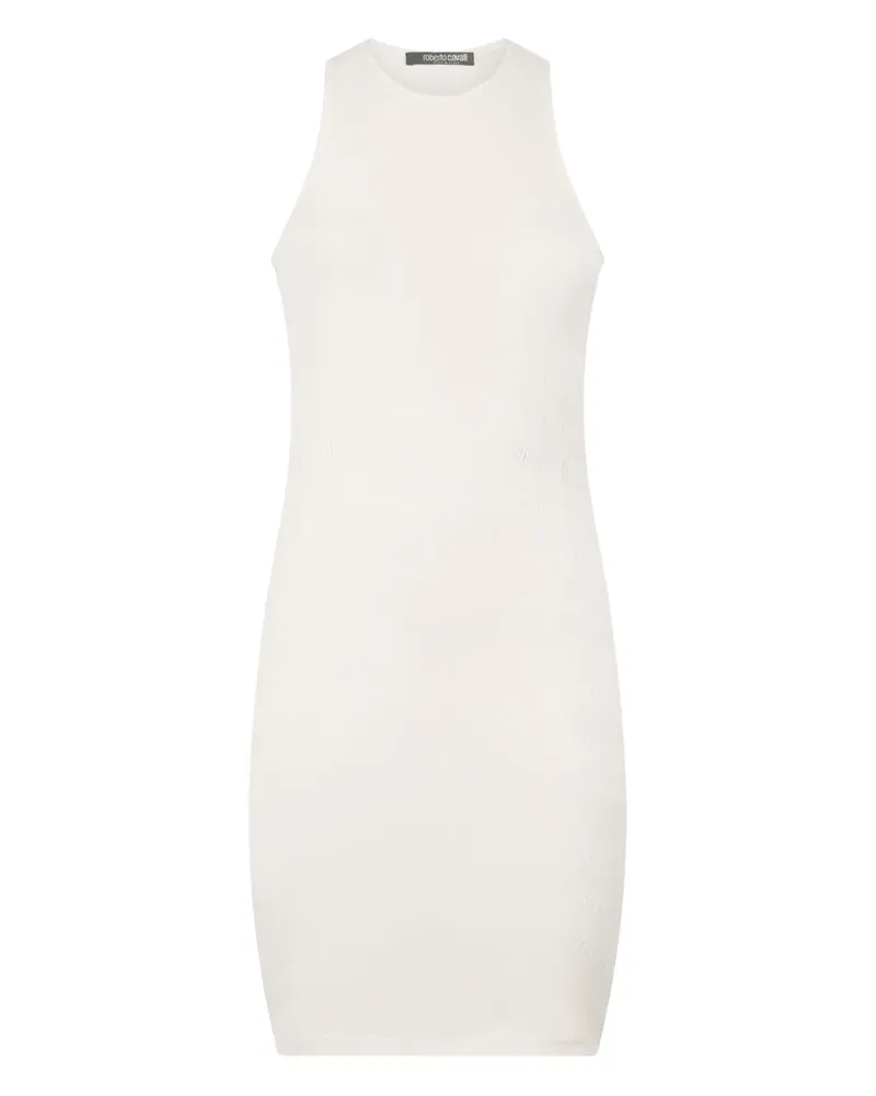 Roberto Cavalli Minikleid im Distressed-Look - Weiß Weiß