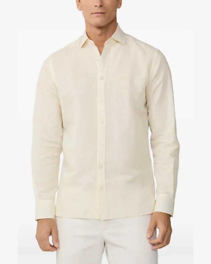 Hackett Gestreiftes Bengal Hemd - Gelb Gelb