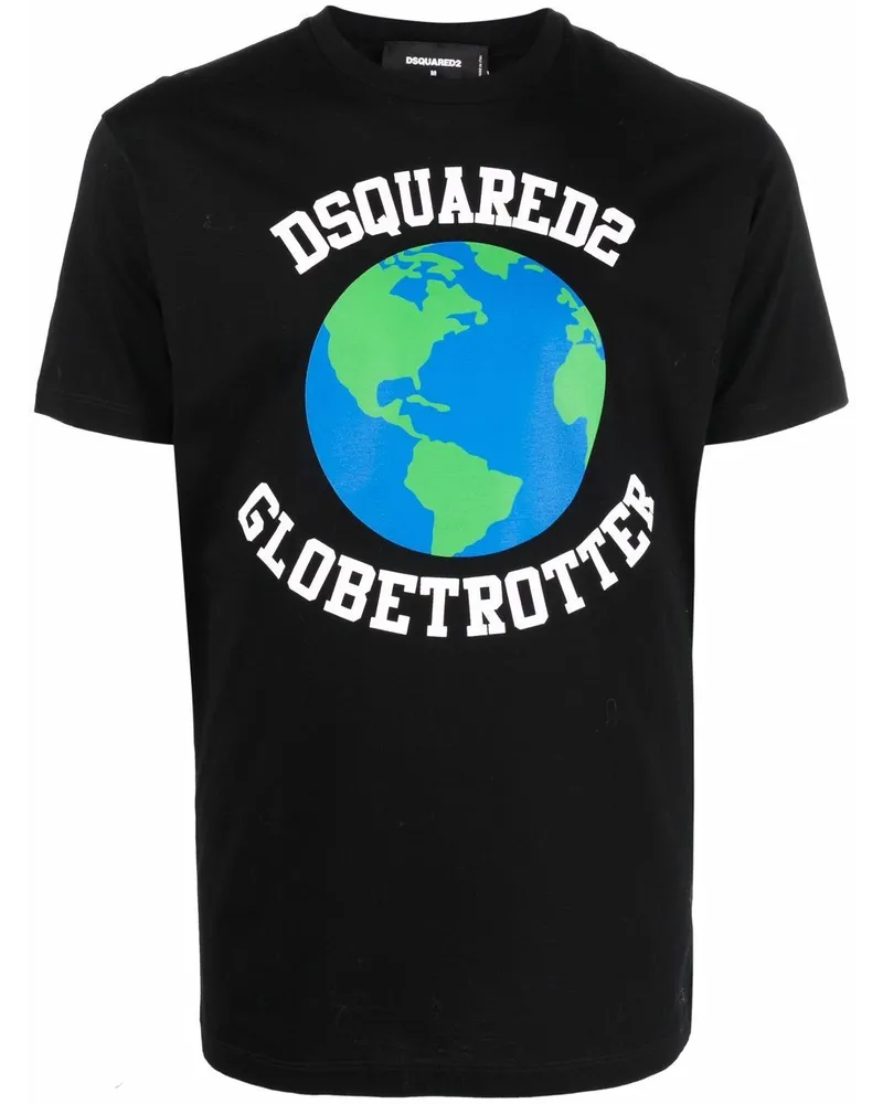 Dsquared2 T-Shirt mit Logo-Print - Schwarz Schwarz