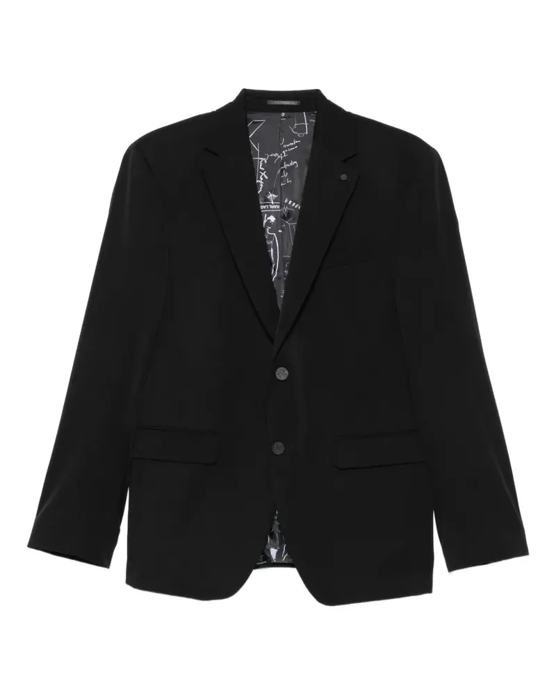 Karl Lagerfeld notched-lapels single-breasted blazer - Schwarz Schwarz