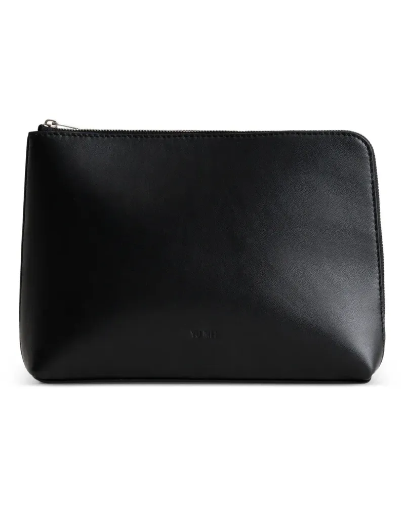 YU MEI Emily leather pouch - Schwarz Schwarz