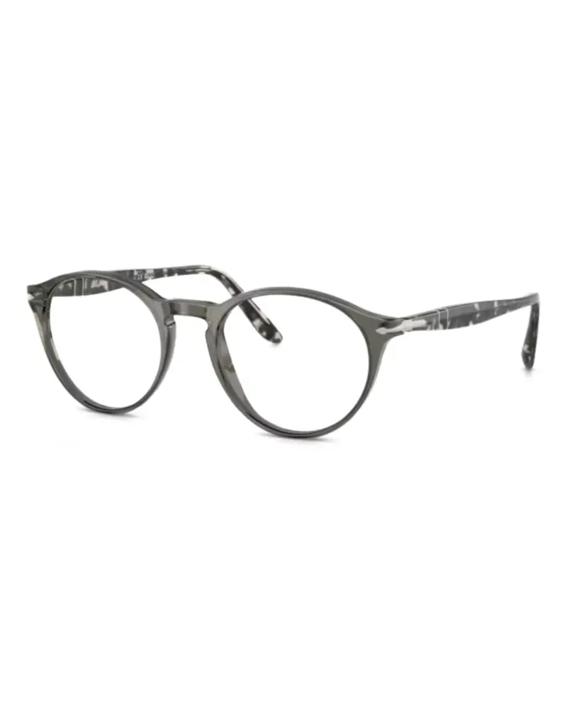 Persol Brille mit rundem Gestell - Grau Grau