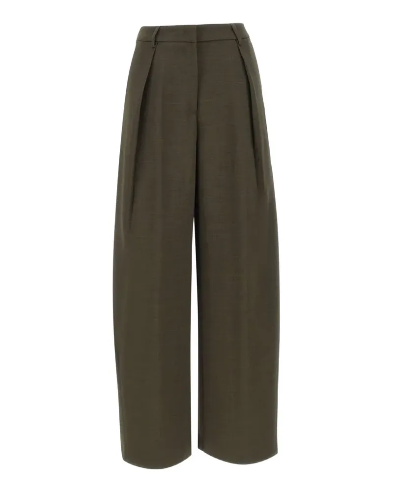 Kaos Wide-Leg-Hose mit Bundfalten - Grün Grün