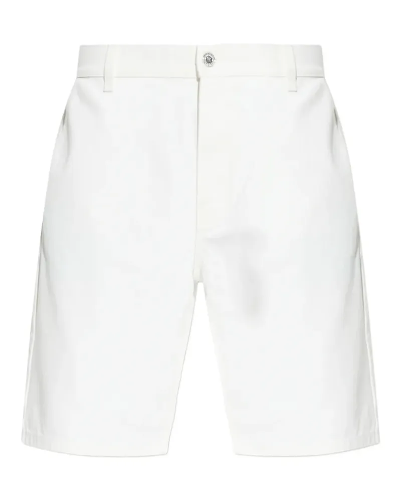 Balmain logo-patch denim shorts - Weiß Weiß