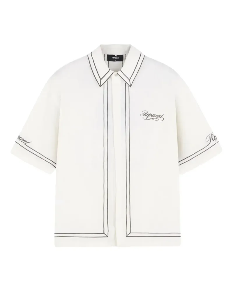 REPRESENT Border Hemd mit Print - WHITE White