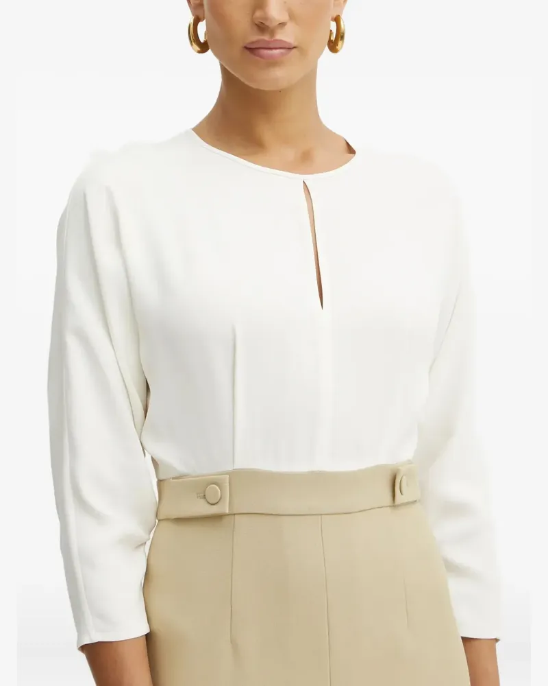 HUGO BOSS keyhole-neckline midi dress - Nude Nude