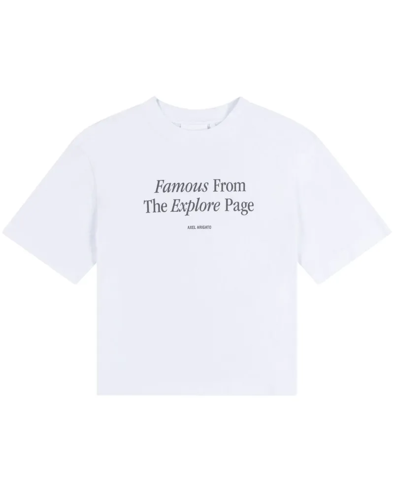 Axel Arigato Famous T-Shirt mit Print - Weiß Weiß
