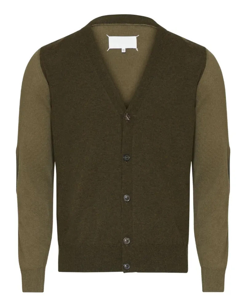 Maison Margiela Cardigan mit Ellenbogen-Patches - Grün Grün